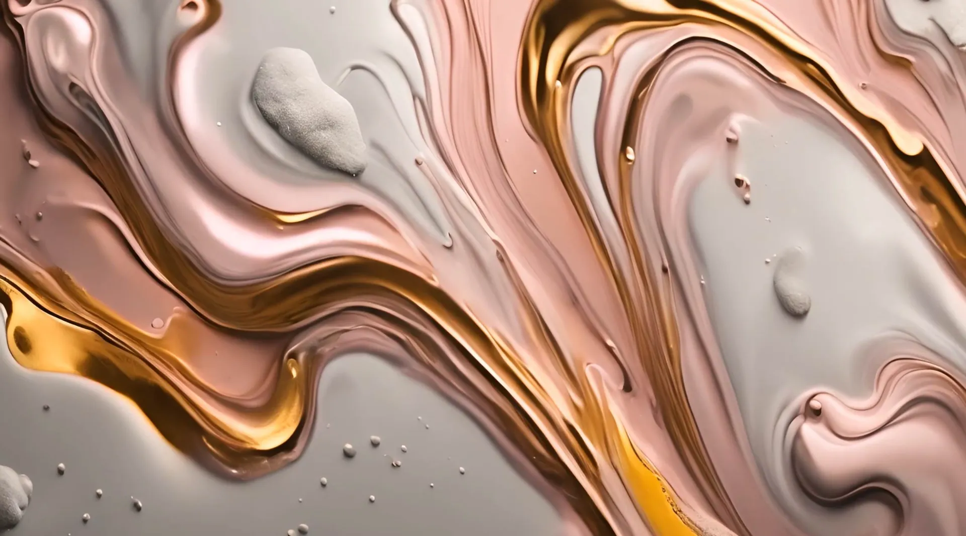 Silken Gold Abstract Waves Backdrop Stock Video